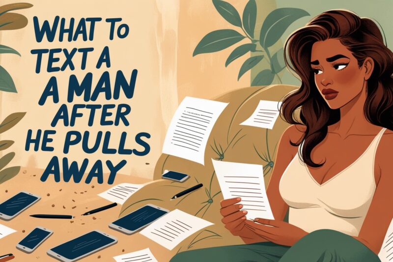 What to Text a Man After He Pulls Away